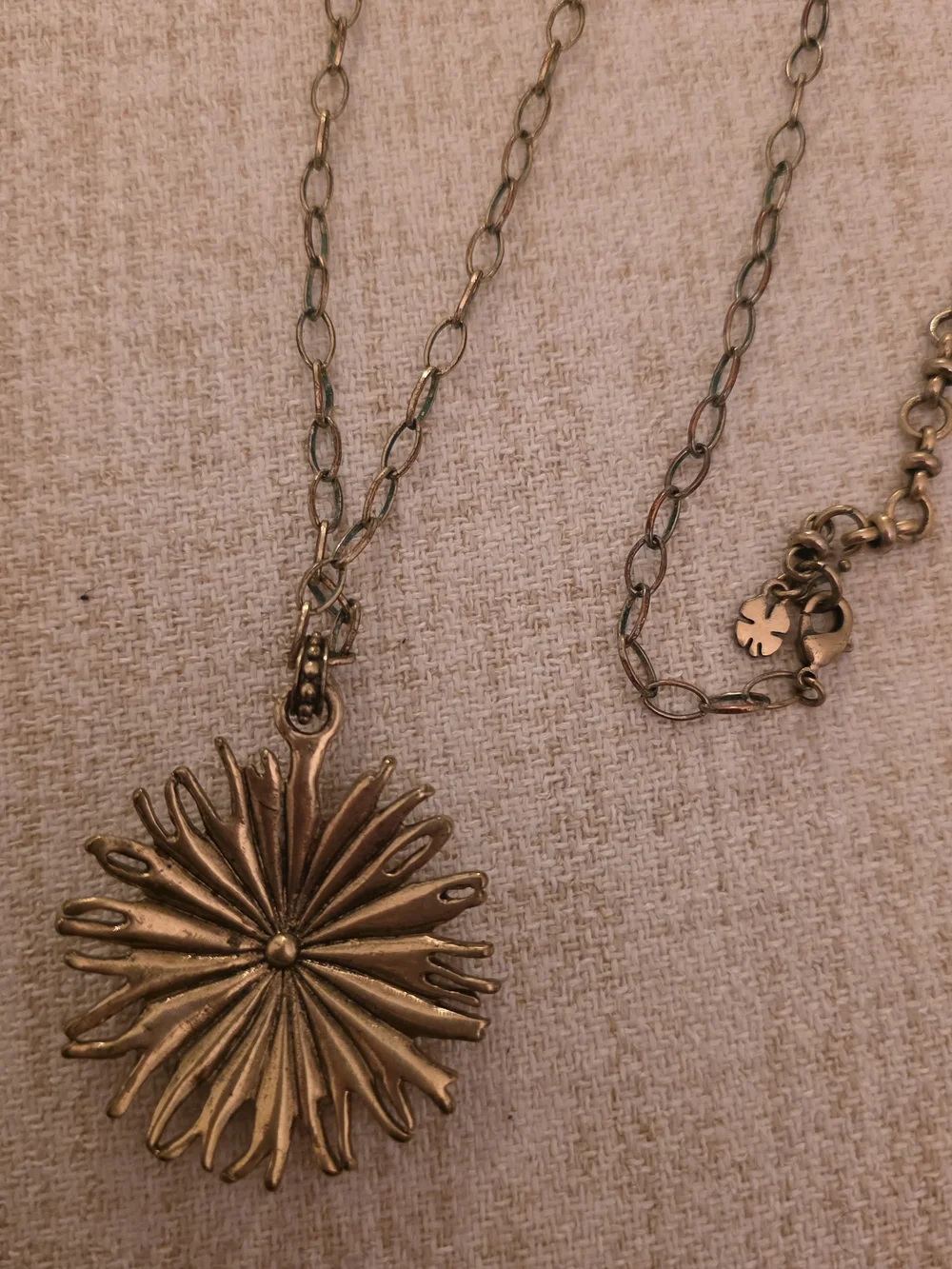 Lucky Brand Sunflower Pendant Long Necklace 30